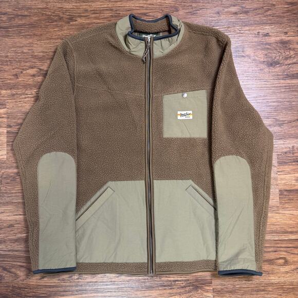 Howler Brothers Bros Chisos Fleece Jacket Men’s XL Light Brown / Green NWT - Picture 1 of 10